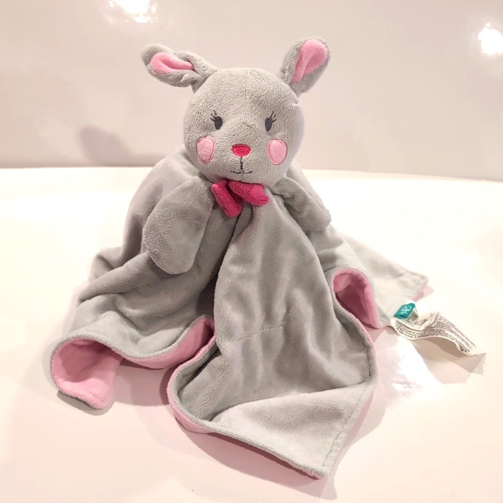 Honey Bunny Grey Bunny Security Blankwt Lovey